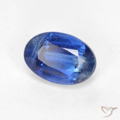 Cianita Azul marino natural de 0.78 ct, Ovalada, SI-I1