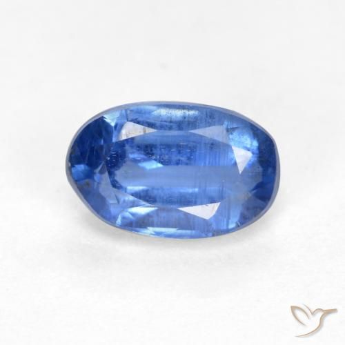 0.69ct Natural Azul oscuro cianita, Ovalada, VS-SI