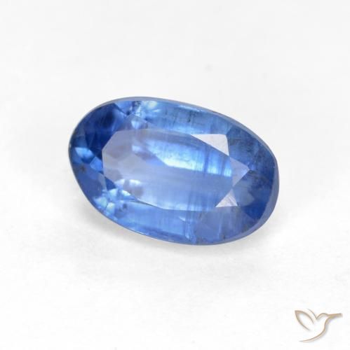 Cianita Azul oscuro natural de 0.69 ct, Ovalada, VS-SI