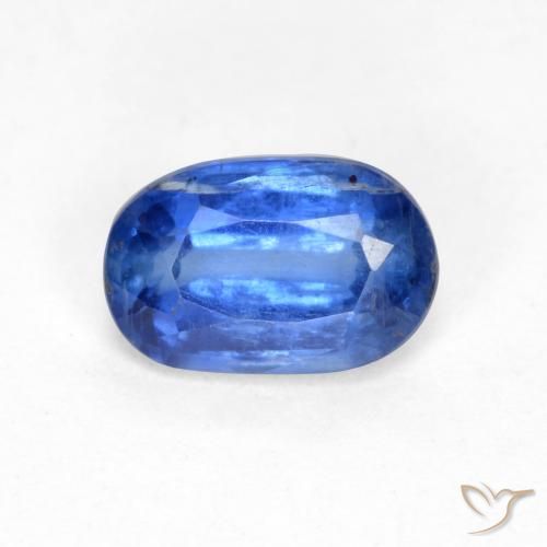 Cianita Azul oscuro natural de 0.58 ct, Ovalada, SI-I1