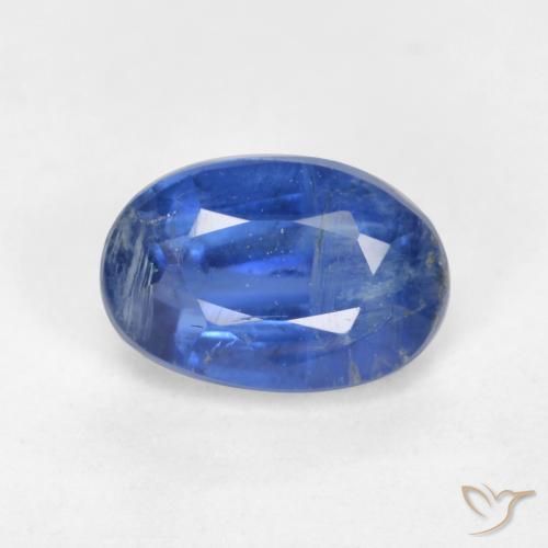 0.83ct Natural Azul oscuro cianita, Ovalada, SI-I1