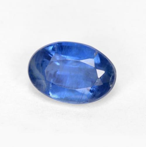 0.72ct Natural Azul oscuro cianita, Ovalada, SI-I1