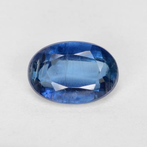 Cianita azul natural de 0,68 ct, corte óvalo, SI-I1