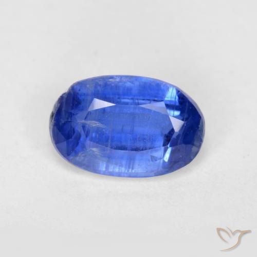 0.62ct Natural Azul oscuro cianita, Ovalada, SI-I1