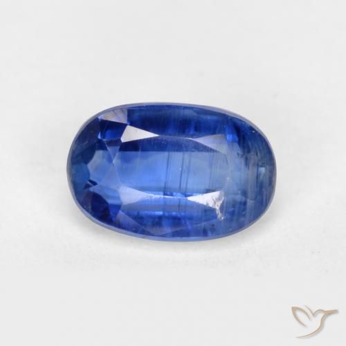 0.75ct Natural Azul oscuro cianita, Ovalada, SI-I1, Photo A