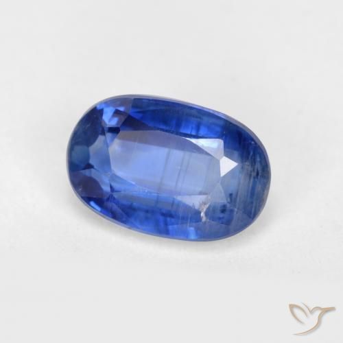 Cianita Azul oscuro natural de 0.75 ct, Ovalada, SI-I1