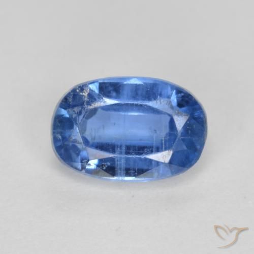 0.75ct Natural Azul marino cianita, Ovalada, SI-I1