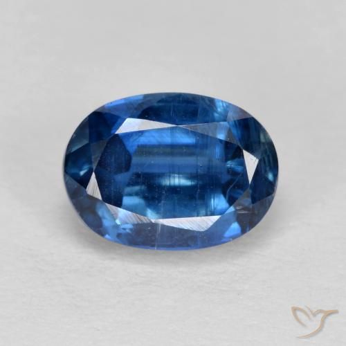 Cianita Azul oscuro natural de 1.61 ct, Corte Óvalo, VS-SI
