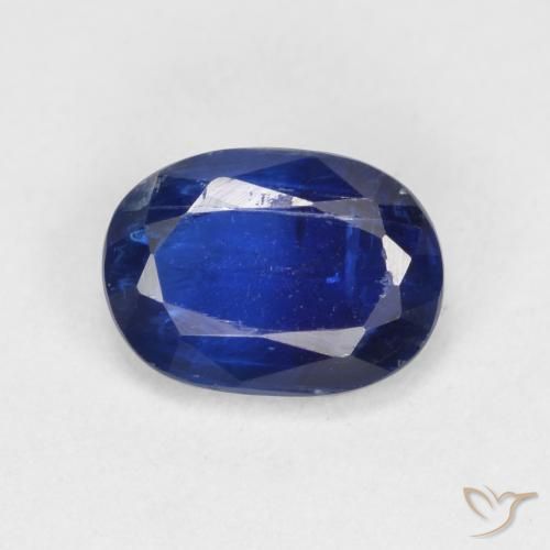 1.10ct Natural Azul oscuro cianita, Ovalada, VS-SI