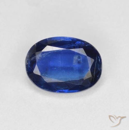 0.96ct Natural Azul oscuro cianita, Ovalada, VS-SI