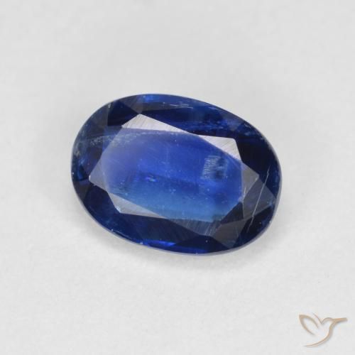 Cianita Azul oscuro natural de 0.96 ct, Ovalada, VS-SI