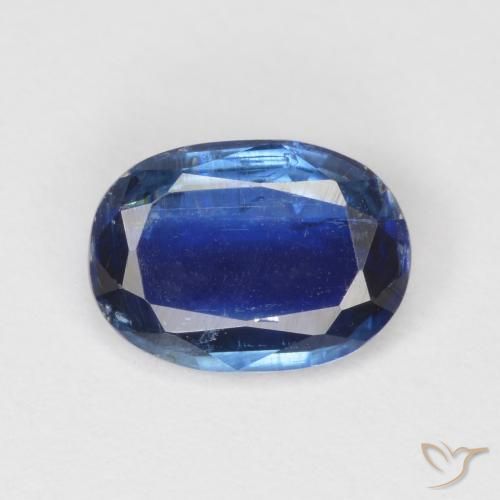 Cianita Azul oscuro natural de 0.88 ct, Corte Óvalo, VS-SI