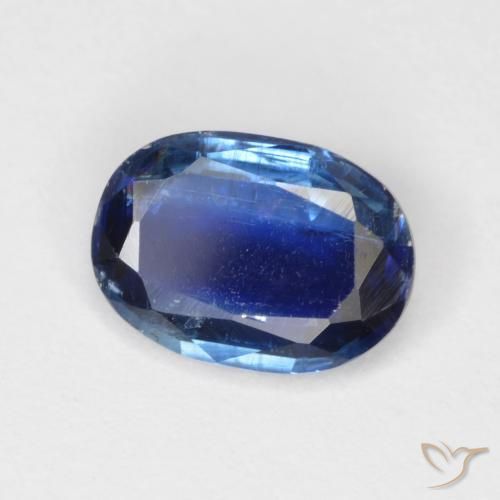 Cianita Azul oscuro natural de 0.88 ct, Corte Óvalo, VS-SI