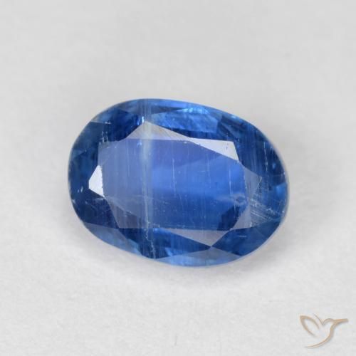 Cianita Azul oscuro natural de 1.15 ct, Ovalada, VS-SI