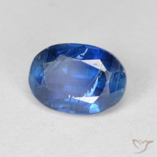 Cianita Azul oscuro natural de 1.14 ct, Ovalada, VS-SI