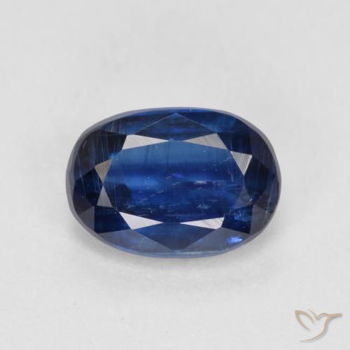 1.14ct Natural Azul oscuro cianita, Ovalada, SI