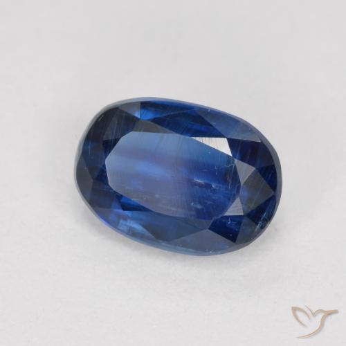 Cianita Azul oscuro natural de 1.14 ct, Ovalada, SI