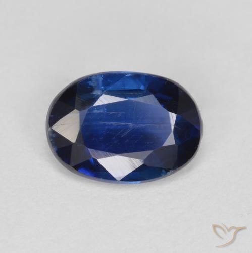 Cianita Azul oscuro natural de 0.92 ct, Ovalada, SI