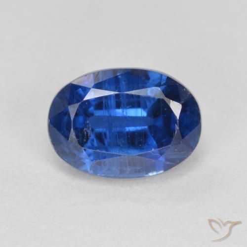 1.29ct Natural Azul marino cianita, Ovalada, VS-SI