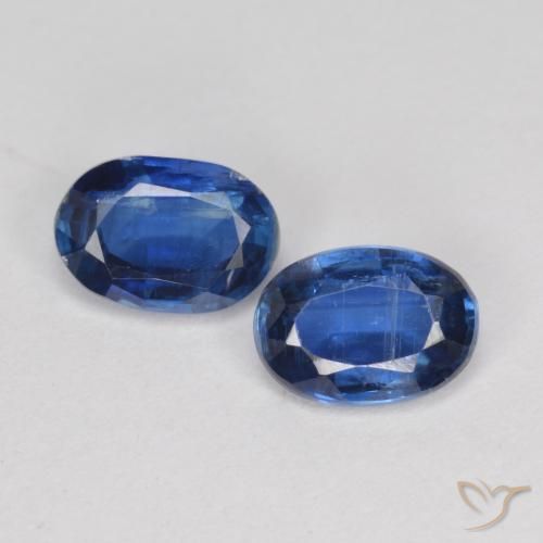 1.98ctw Natural Azul marino cianita, Ovalada, SI