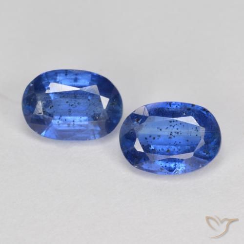 2.23ctw Natural Azul oscuro cianita, Ovalada, SI