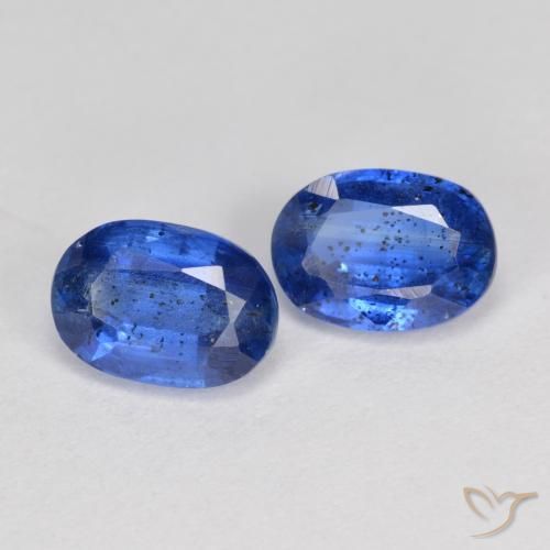 Gemas de Cianita Azul oscuro natural de 2.23 ct, Ovalada, SI