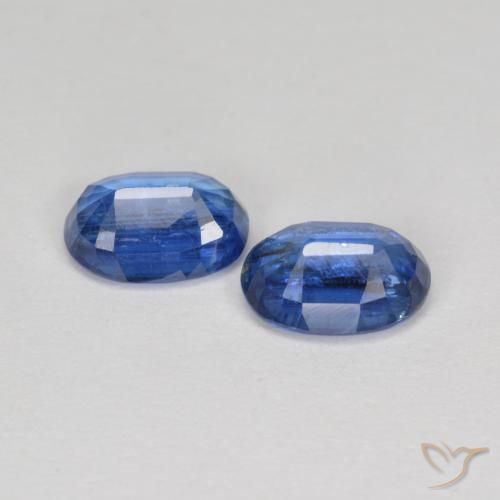 Gemas de Cianita Azul oscuro natural de 2.06 ct, Ovalada, SI