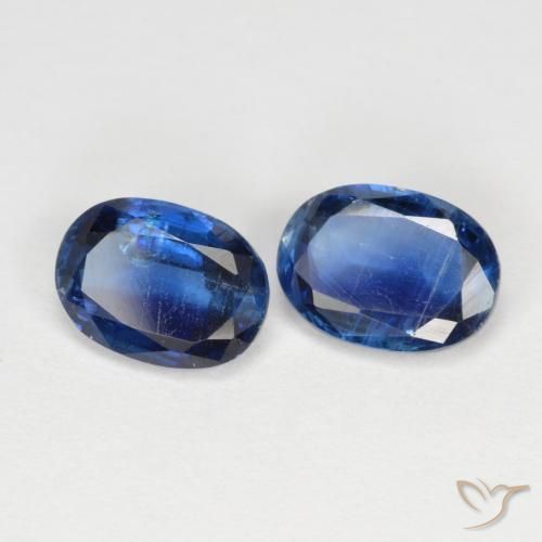 Gemas de Cianita Azul marino natural de 1.88 ct, Ovalada, VS-SI