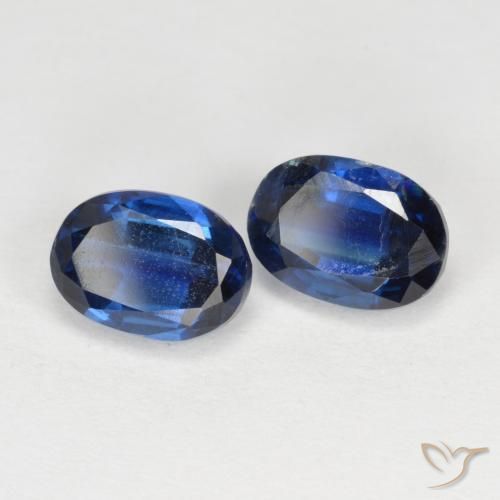 Gemas de Cianita Azul marino natural de 2.64 ct, Ovalada, VS-SI