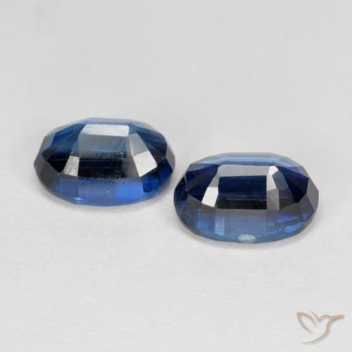 Gemas de Cianita Azul marino natural de 2.64 ct, Ovalada, VS-SI