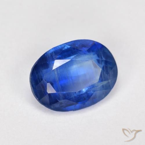 Cianita azul natural de 1,84 ct, corte óvalo, SI