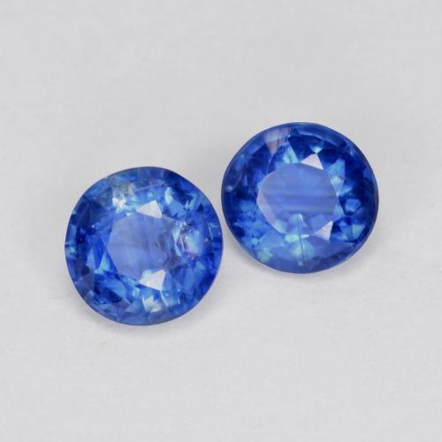 Gemas de cianita azul natural de 1,26 ct, corte redondo, SI