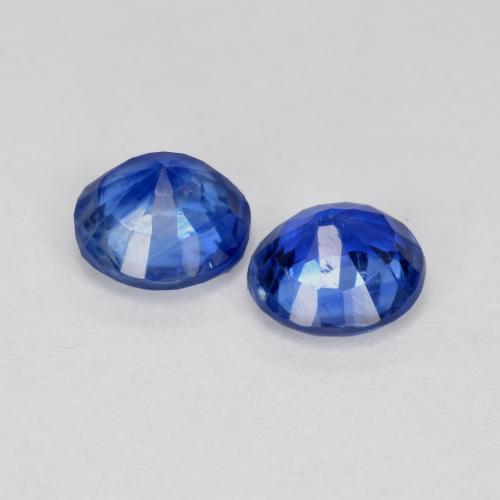 Gemas de cianita azul natural de 1,26 ct, corte redondo, SI
