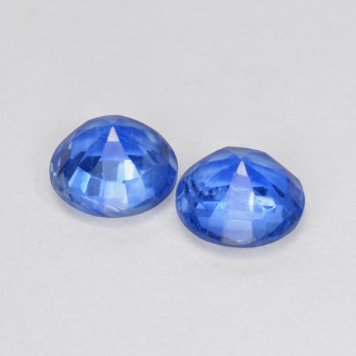 Gemas de cianita azul natural de 1,36 ct, corte redondo, SI
