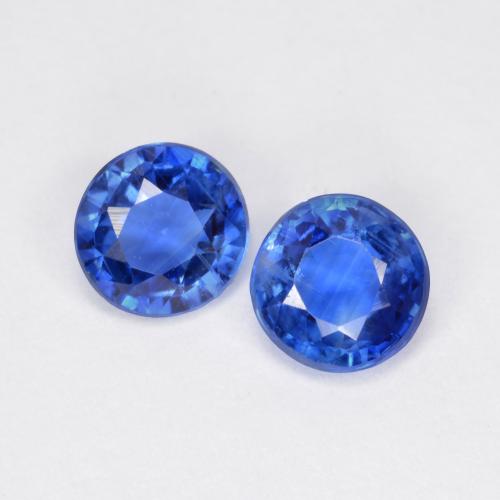 Gemas de Cianita Azul marino claro natural de 1.22 ct, Corte Redondo, SI