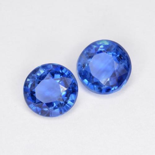 Gemas de Cianita Azul marino claro natural de 1.22 ct, Corte Redondo, SI