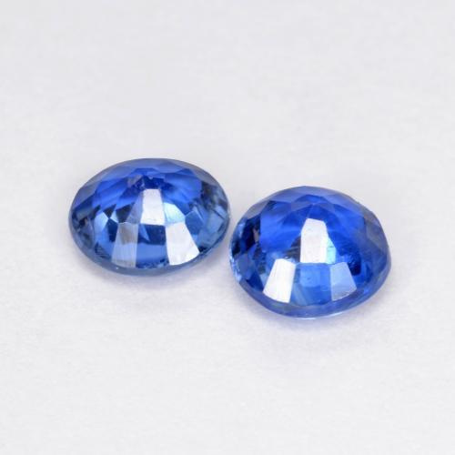 Gemas de Cianita Azul marino claro natural de 1.22 ct, Corte Redondo, SI