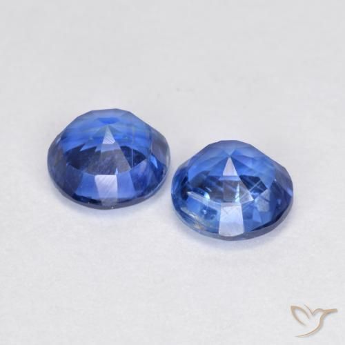 Gemas de Cianita Azul marino claro natural de 1.40 ct, Redondo, SI