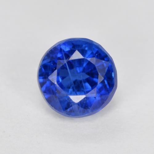Cianita azul natural de 0,93 ct, corte redondo, VS-SI