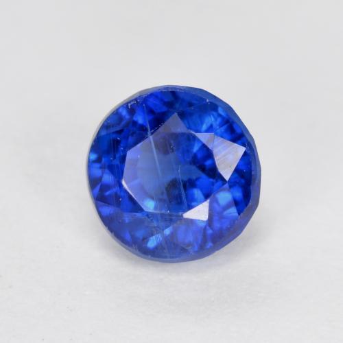 Cianita azul natural de 0,93 ct, corte redondo, VS-SI