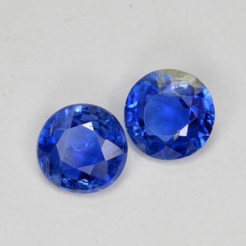 Gemas de cianita azul natural de 0,96 ct, corte redondo, SI