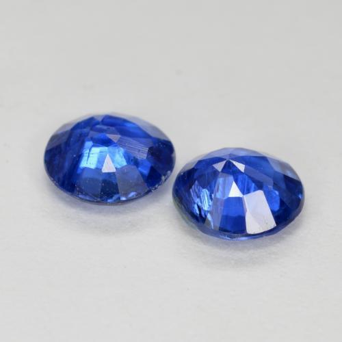 Gemas de cianita azul natural de 0,96 ct, corte redondo, SI