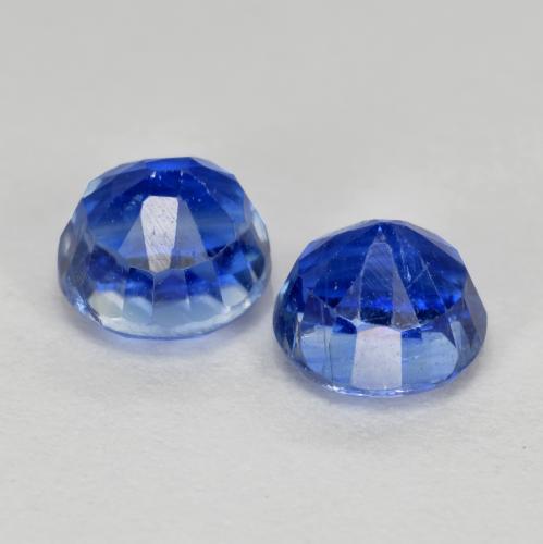 Gemas de Cianita Azul azur intenso natural de 1.80 ct, Corte Redondo, SI