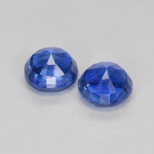 Gemas de cianita azul natural de 0,85 ct, corte redondo, SI