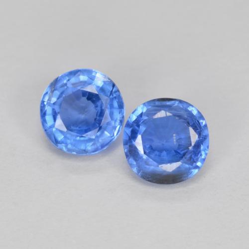 Gemas de Cianita Azul claro natural de 0.74 ct, Corte Redondo, SI