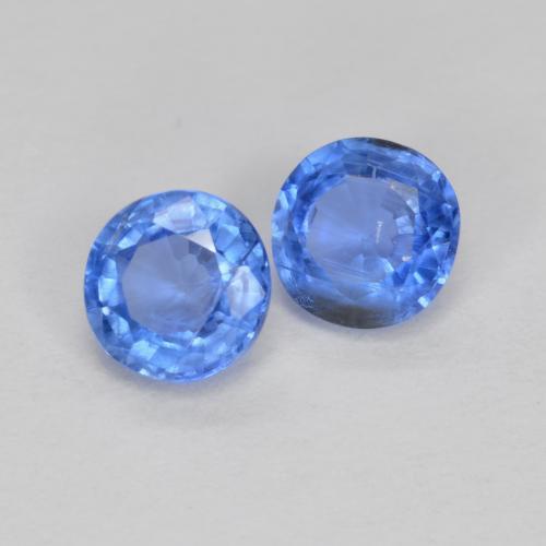 Gemas de Cianita Azul claro natural de 0.74 ct, Corte Redondo, SI