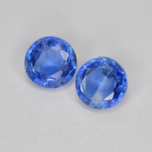 Gemas de cianita azul natural de 0,69 ct, corte redondo, SI