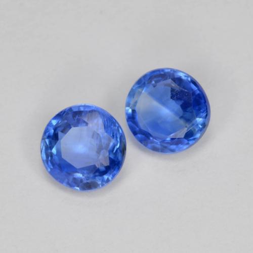 Gemas de cianita azul natural de 0,69 ct, corte redondo, SI