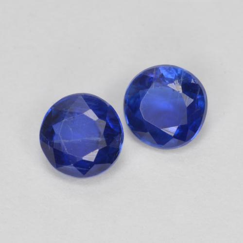 Gemas de cianita azul natural de 0,75 ct, corte redondo, VS-SI