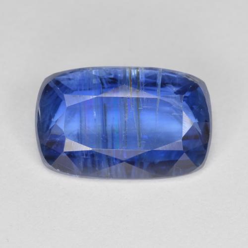 Cianita azul natural de 3,76 ct, corte cojín, SI